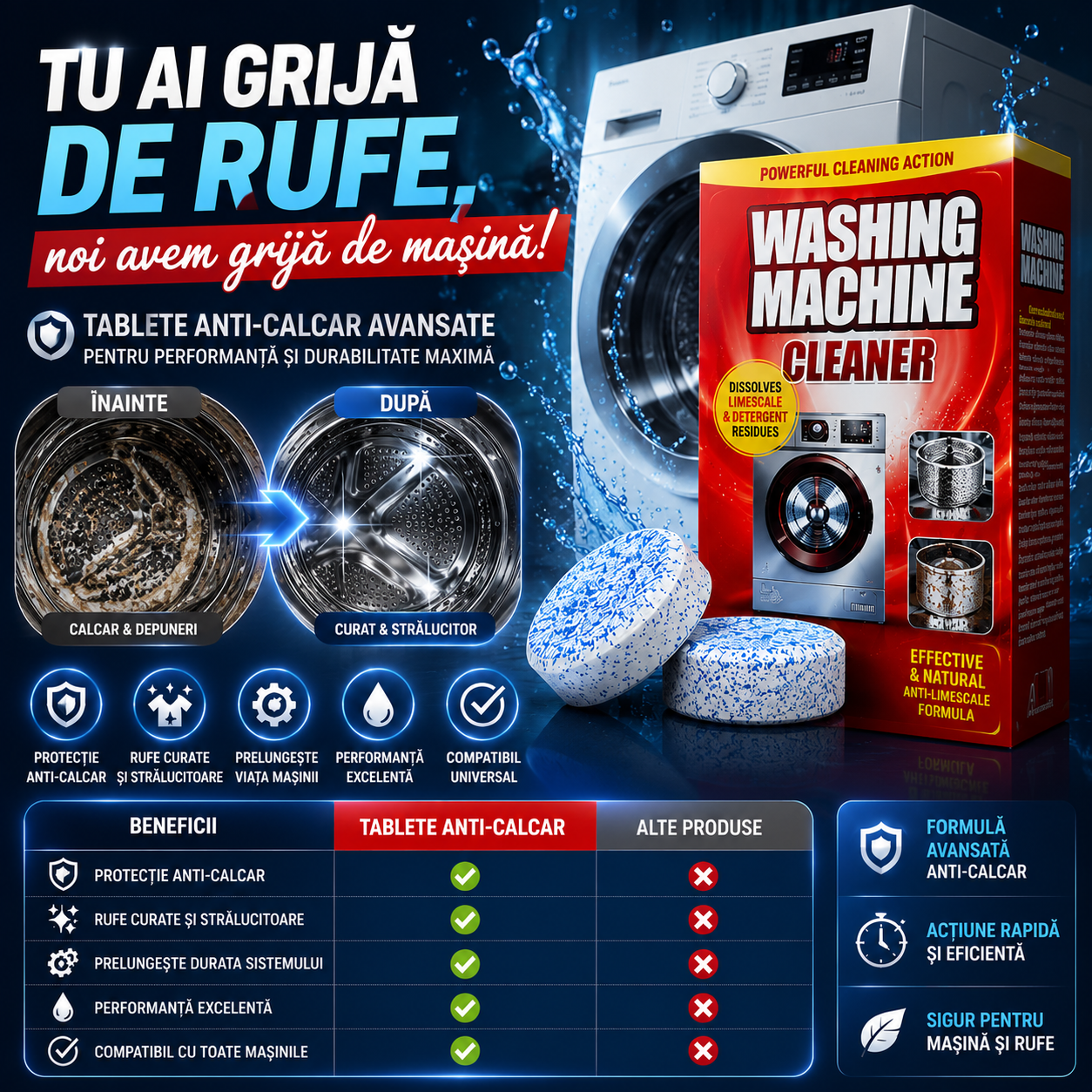 Tablete Anti-Calcar WashClean™