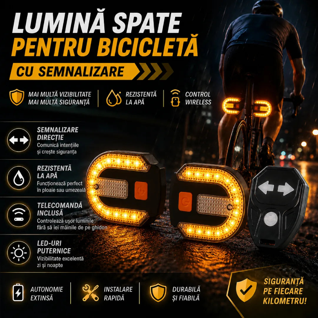 Stop pentru Bicicletă cu Semnalizări - StopBike™