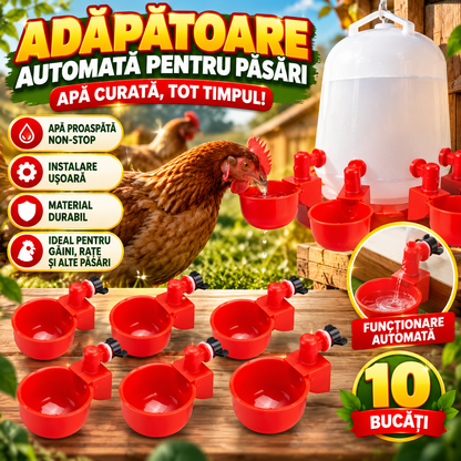 Set 10 Adăpătoare Automată Pentru Păsări AquaPas™
