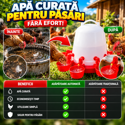 Set 10 Adăpătoare Automată Pentru Păsări AquaPas™