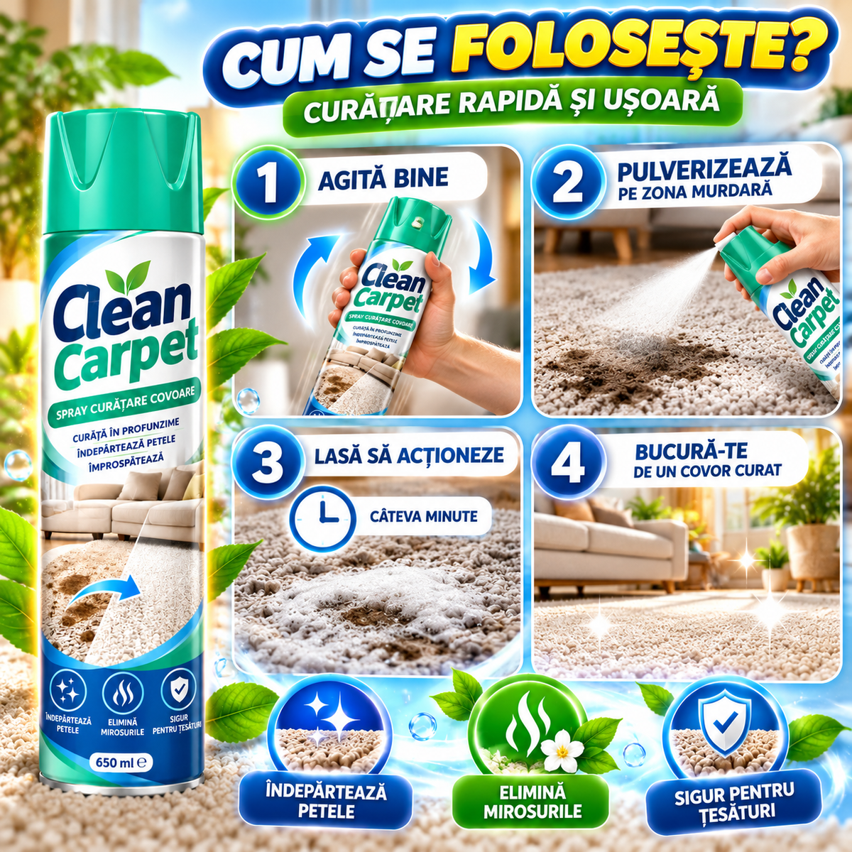 Spray Curățare Covoare CleanCarpet™