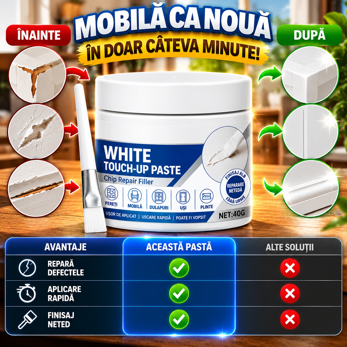 Pastă Reparatoare pentru Mobilă ReparFix™