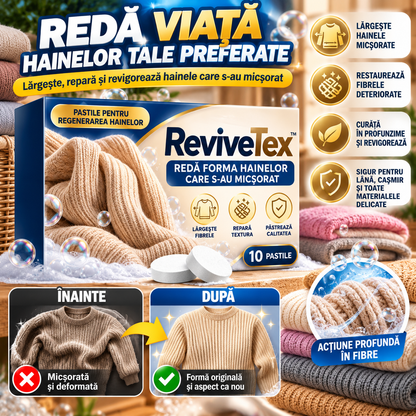 Pastile pentru Refacerea Hainelor ReviveTex™ 1+1 GRATIS