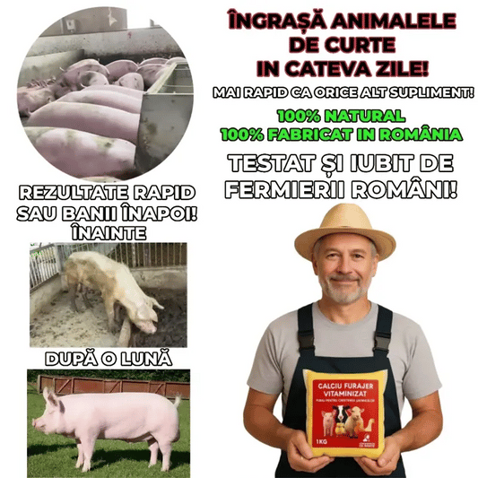 Aditiv NATURAL pentru îngrășarea animalelor