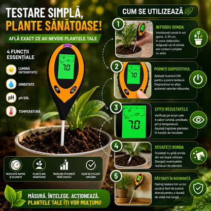 Verificator Sol Plante 4 în 1  - GreenCheck™