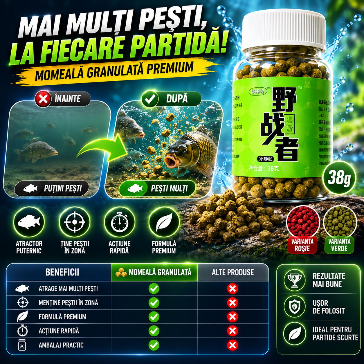 Momeală Granulată Premium FishBait™