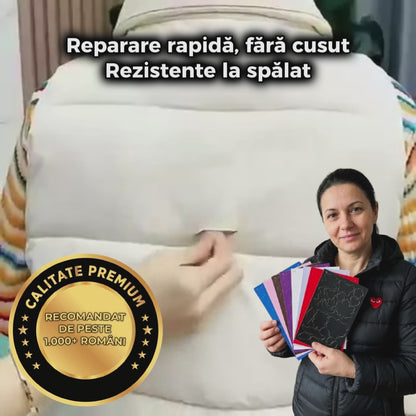 Plasturi CALITATIVI autoadezivi pentru repararea hainelor - 76buc (8 foi)