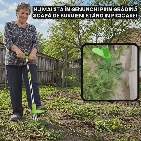 Unealtă pentru Smuls Buruieni din Rădăcină – SpinRoot™