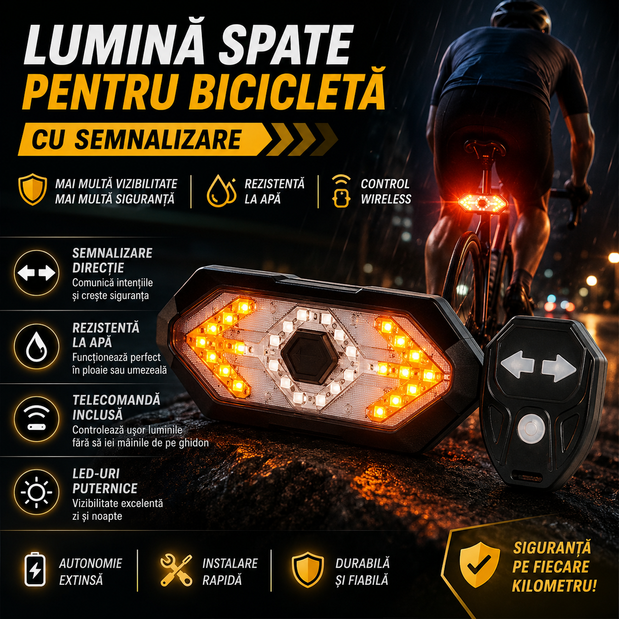 Stop pentru Bicicletă cu Semnalizări - StopBike™