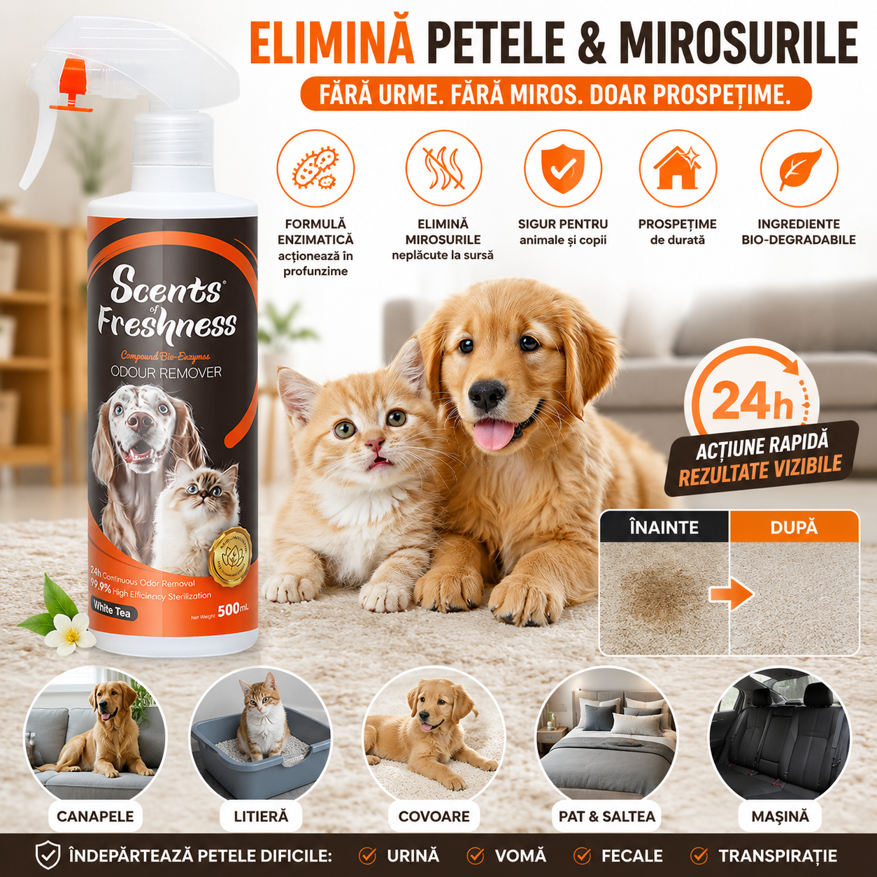 Spray Eliminare Miros de Animale PetClean™