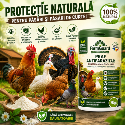 Pudră Naturală Antiparaziți FarmGuard™