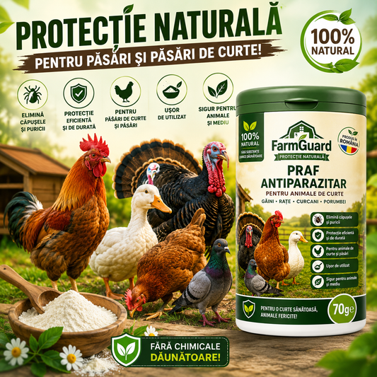 Pudră Naturală Antiparaziți FarmGuard™ 2