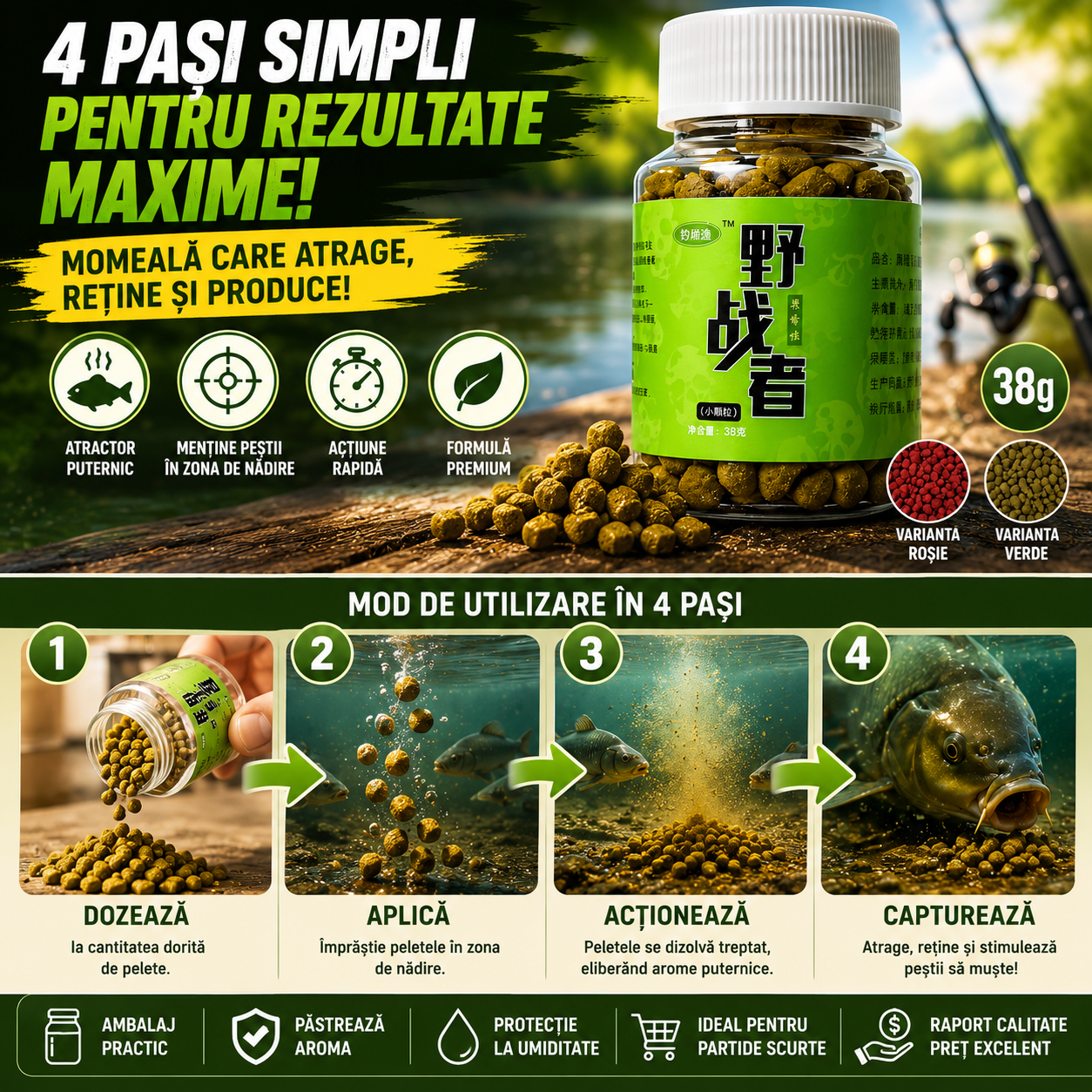 Momeală Granulată Premium FishBait™