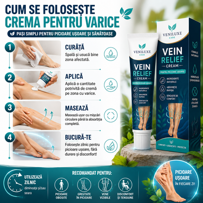 Cremă pentru Varice VeinRelief™ (1+1 GRATIS)