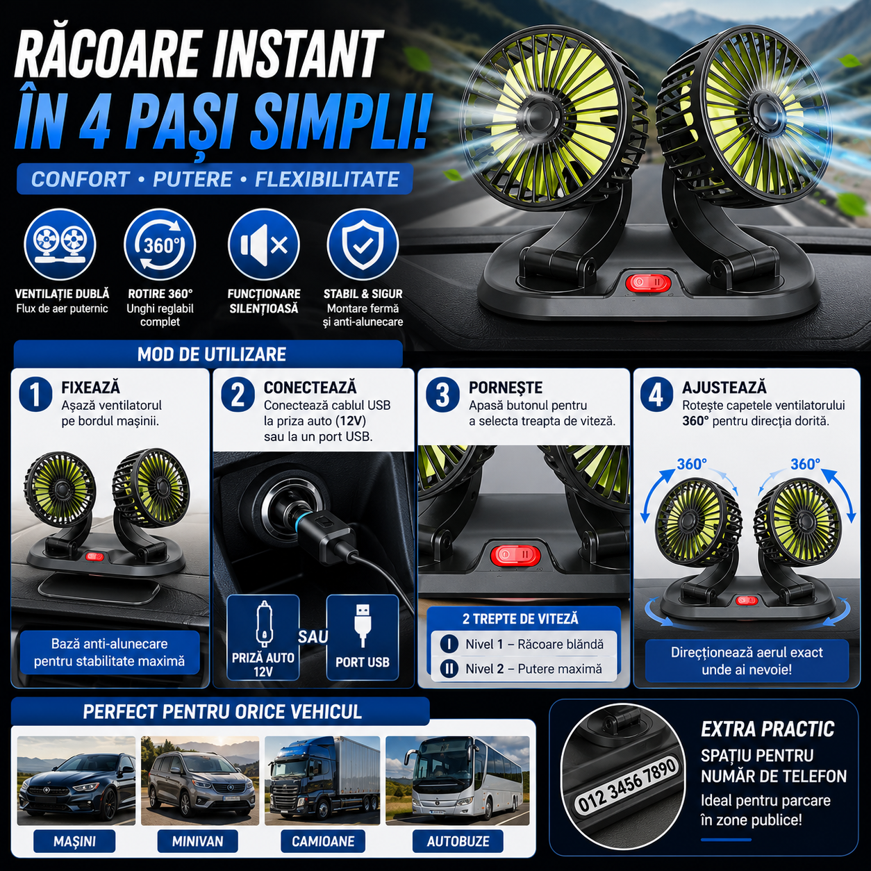 Ventilator de Răcire Auto CoolDrive™