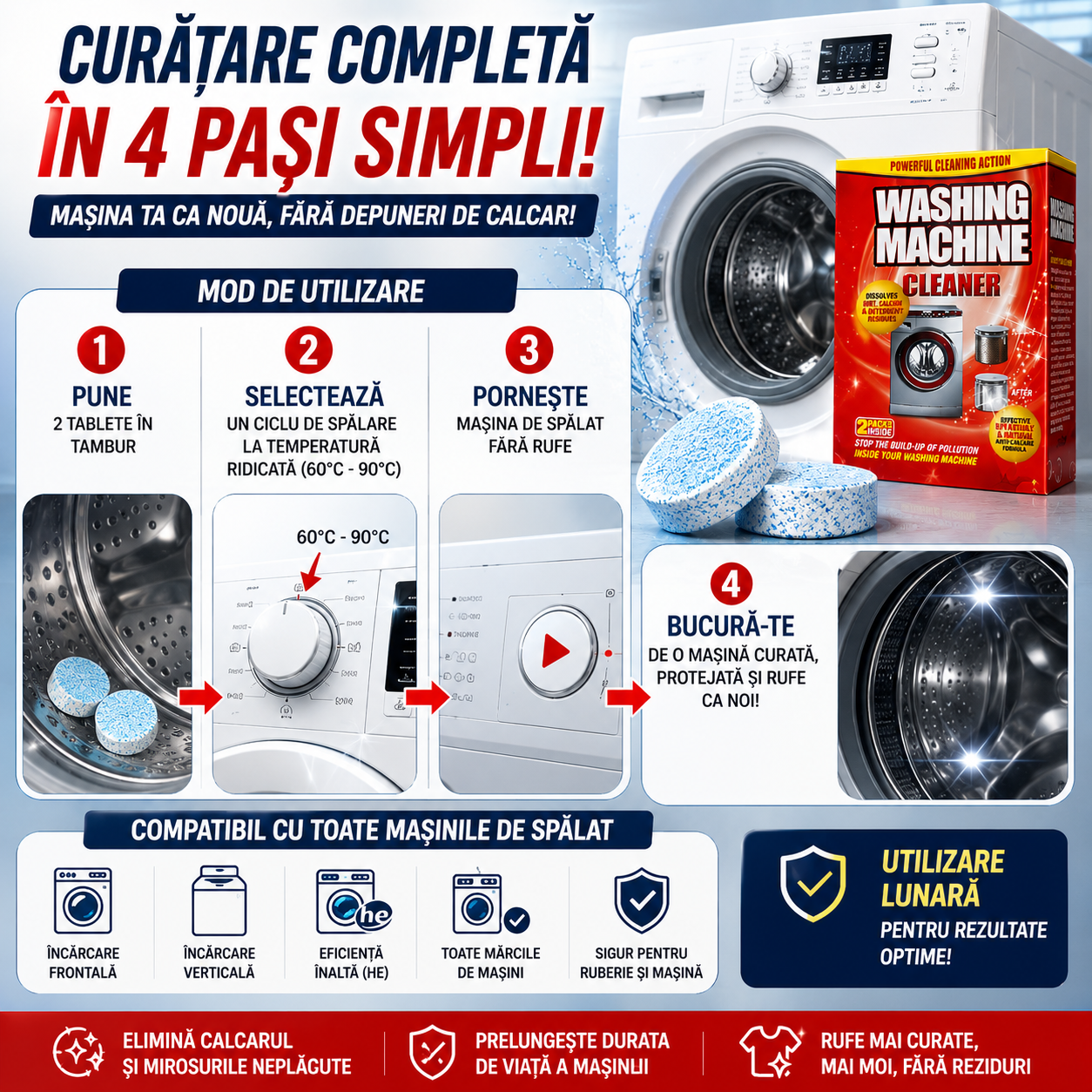 Tablete Anti-Calcar WashClean™