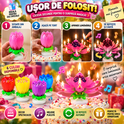Set 3 Lumânare Muzicală Happy Candle™